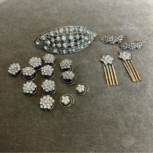 Wedding hair accessories bundle rhinestone hair clip hair pin bridal flower girl